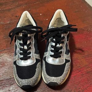 Vintage Havana Black and Silver Women's Sneakers